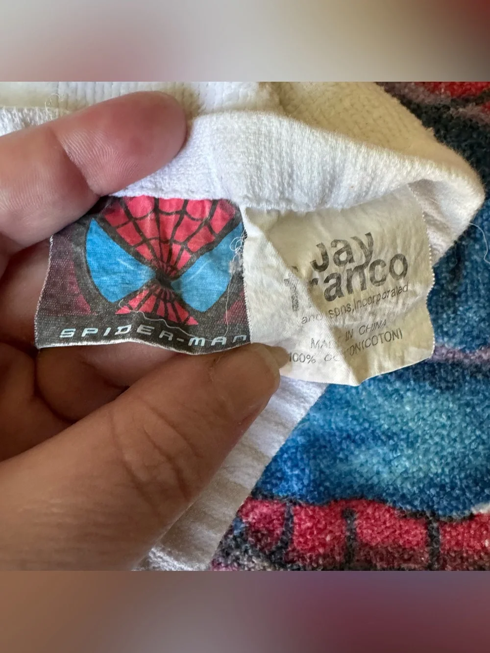 Vintage Spider Man 2002 Beach Bath Towel Jay Franco Superhero Y2K Kids Marvel